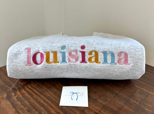 State Golden Bloom Embroidered Sweatshirt - Choose Your State