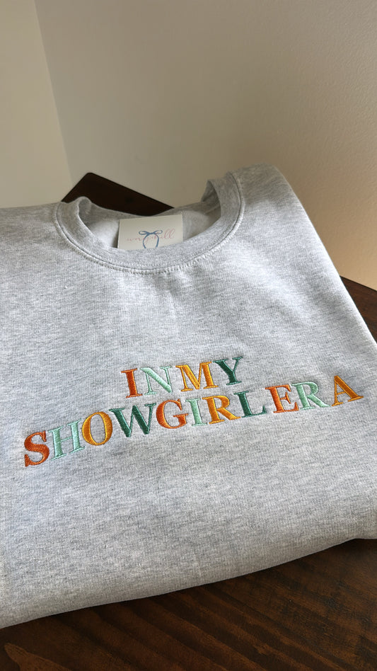 In My Showgirl Era Embroidered Sweatshirt