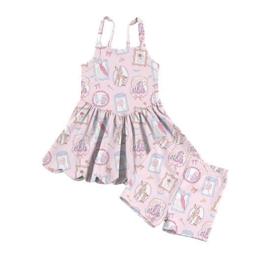 Active Twirl Dress - Classic Pink Castle