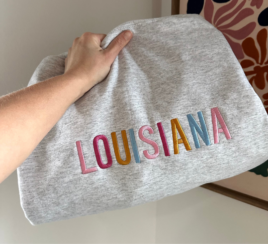 State Sweatshirt – Golden Bloom Colors - Louisiana - Made To Order