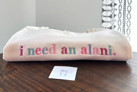 I need an alani. Pink Slush Inspired Sweatshirt - MADE TO ORDER