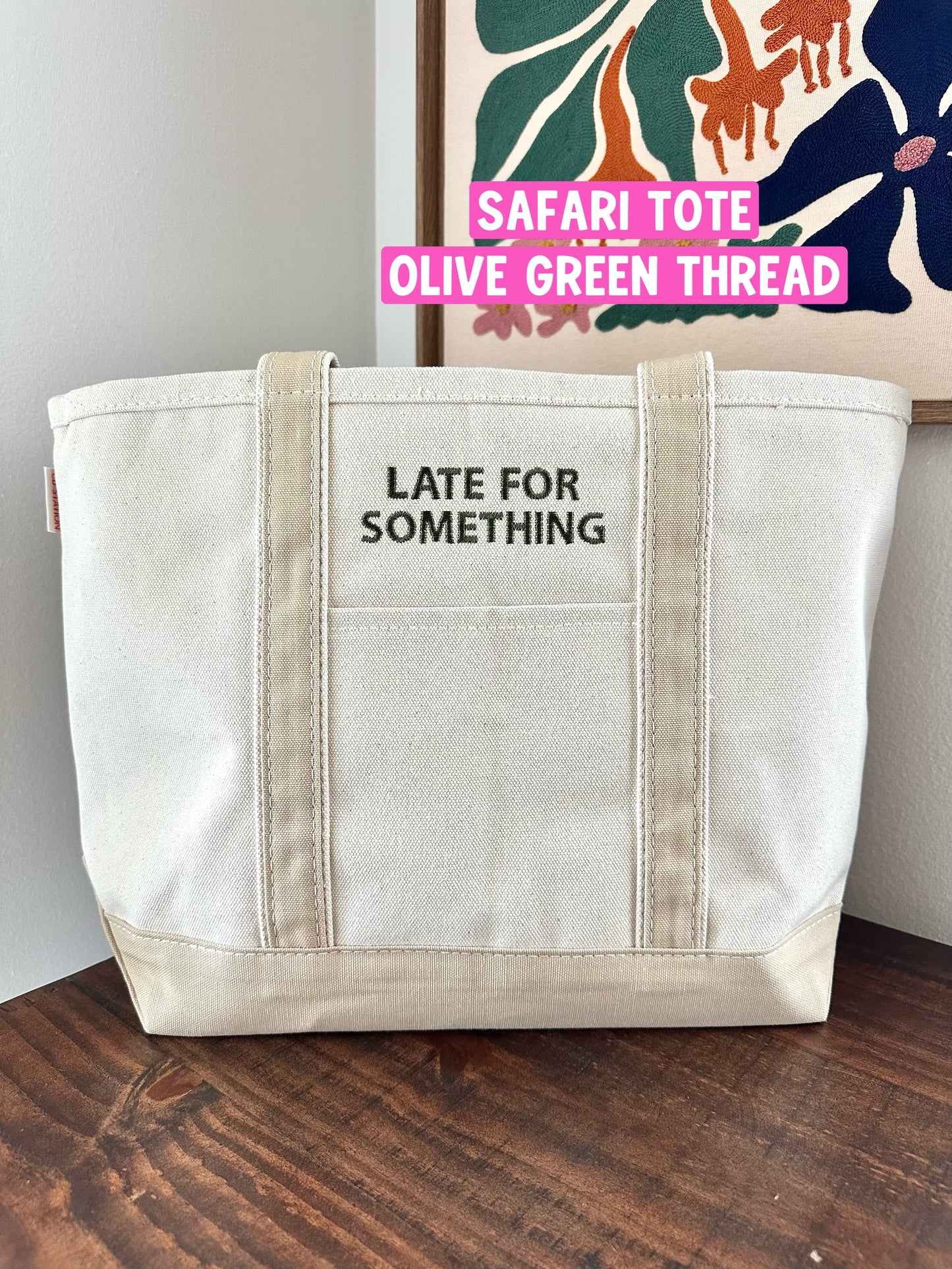 “Late for something” Tote Bag