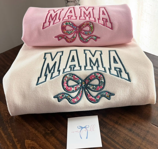 MAMA bow appliqué Sweatshirt