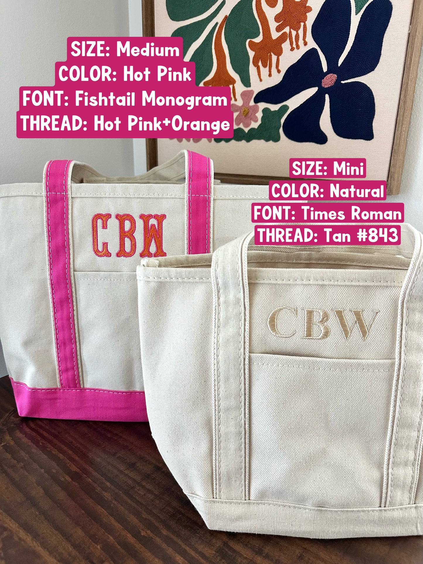 Medium Name Tote Bag