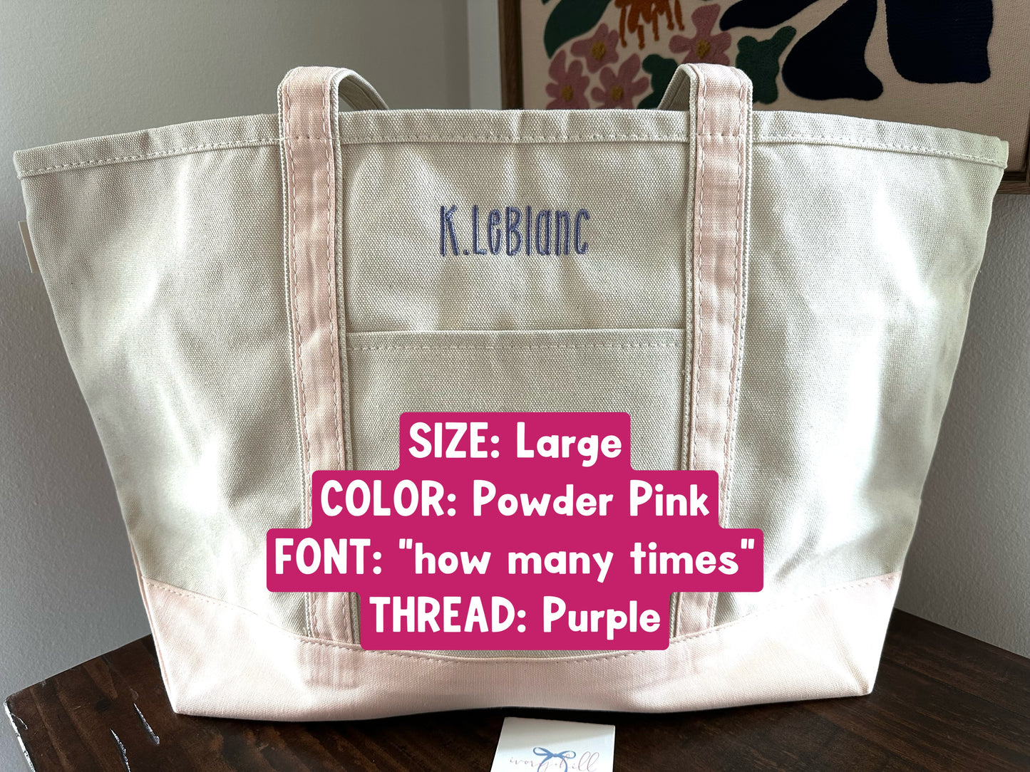 Medium Name Tote Bag