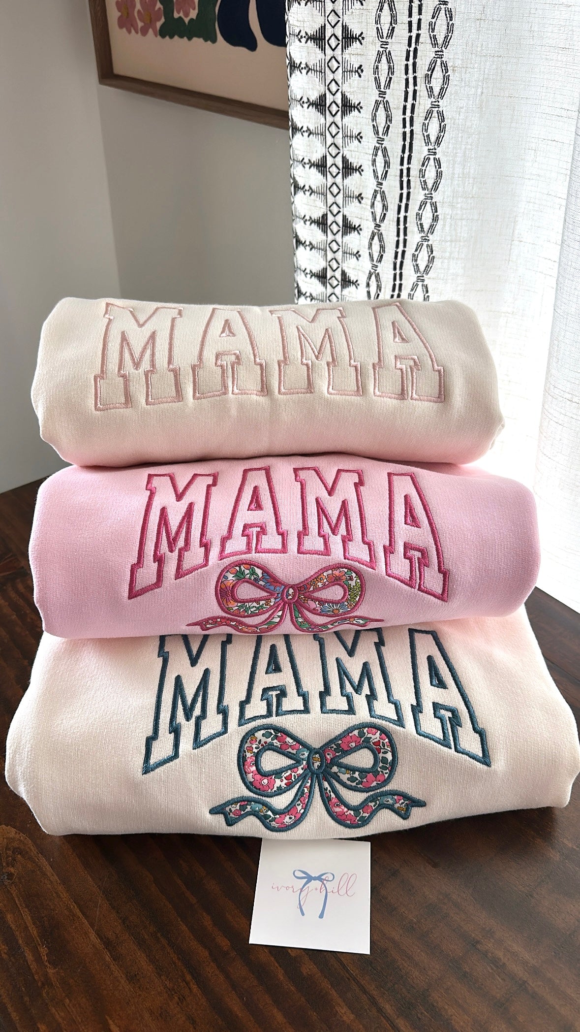 MAMA bow appliqué Sweatshirt