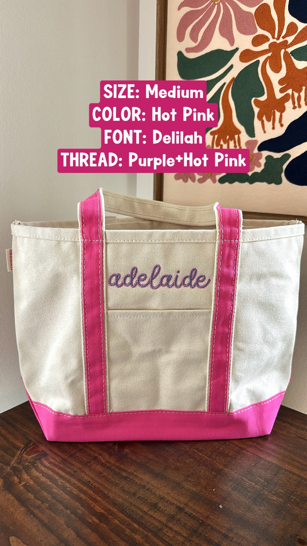 Medium Name Tote Bag