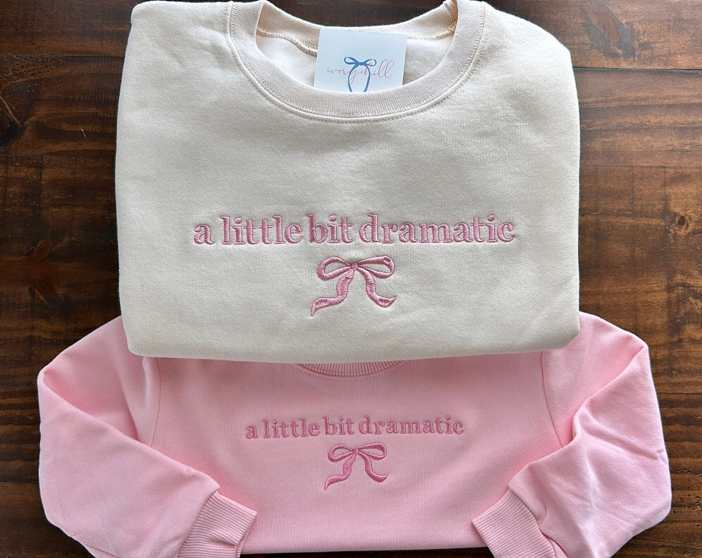 Girls ‘a little bit dramatic’ bow sweatshirt