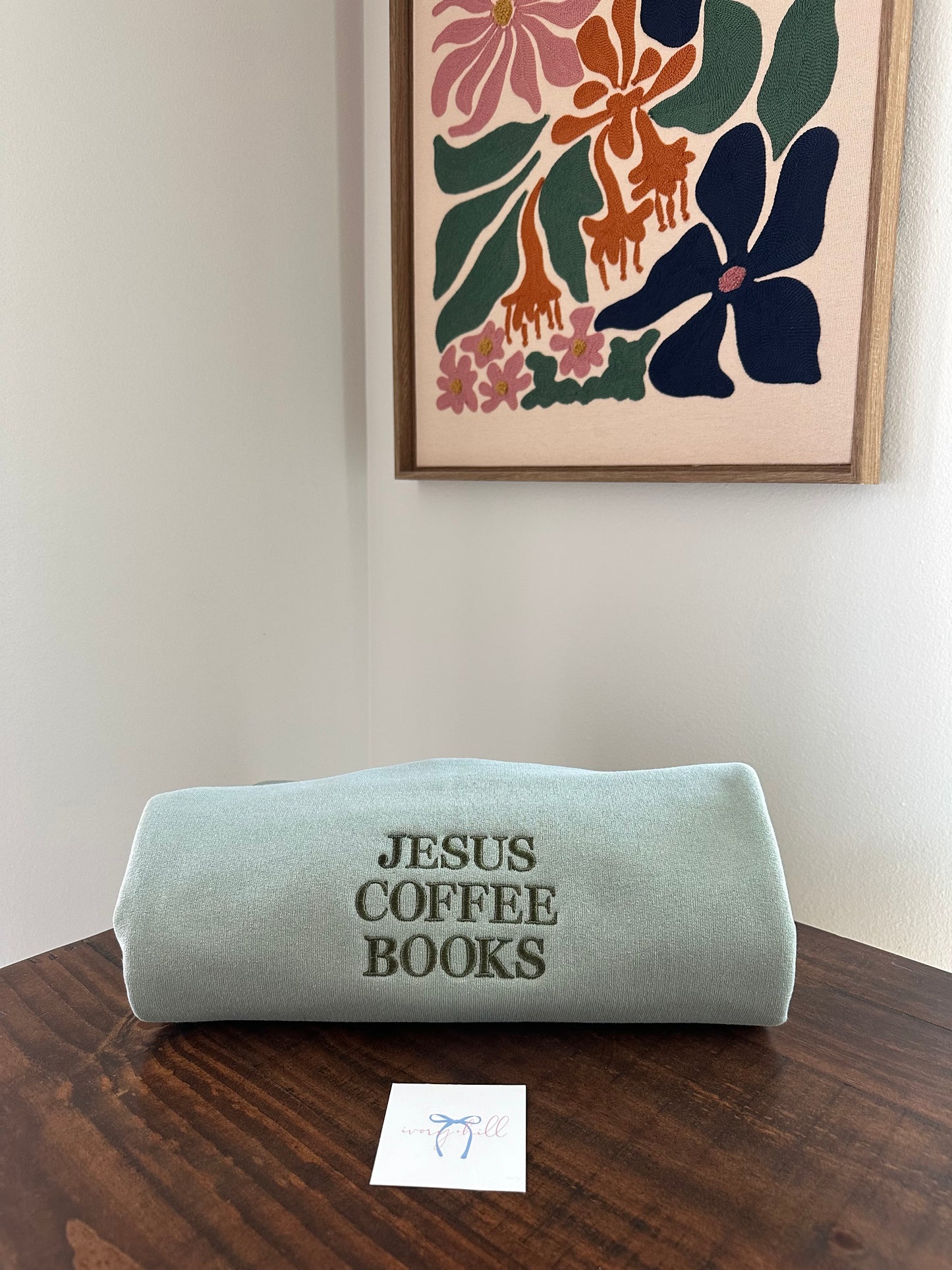 Jesus Coffee Books - Embroidered Sweatshirt