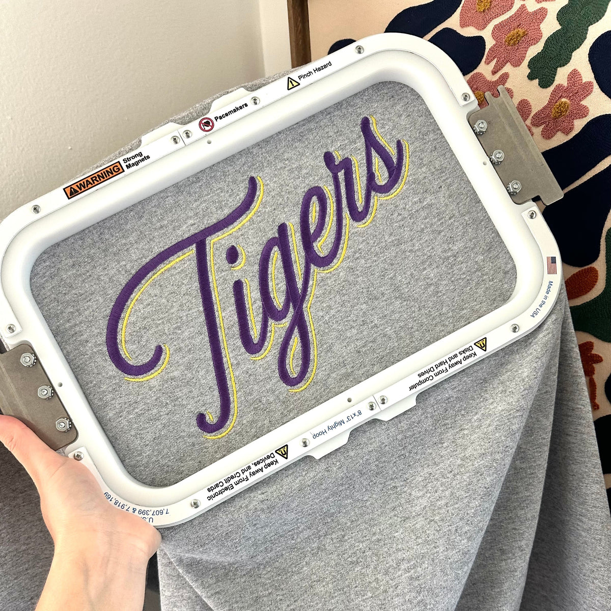 Tigers Two Tone Embroidered Sweatshirt