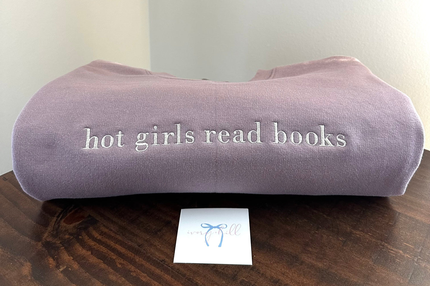 Hot girls read books Embroidered Sweatshirt