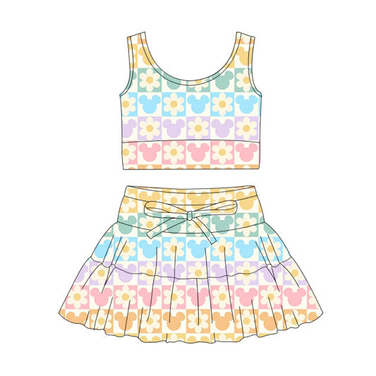 Active Tulle Skort Set – Magical Bloom