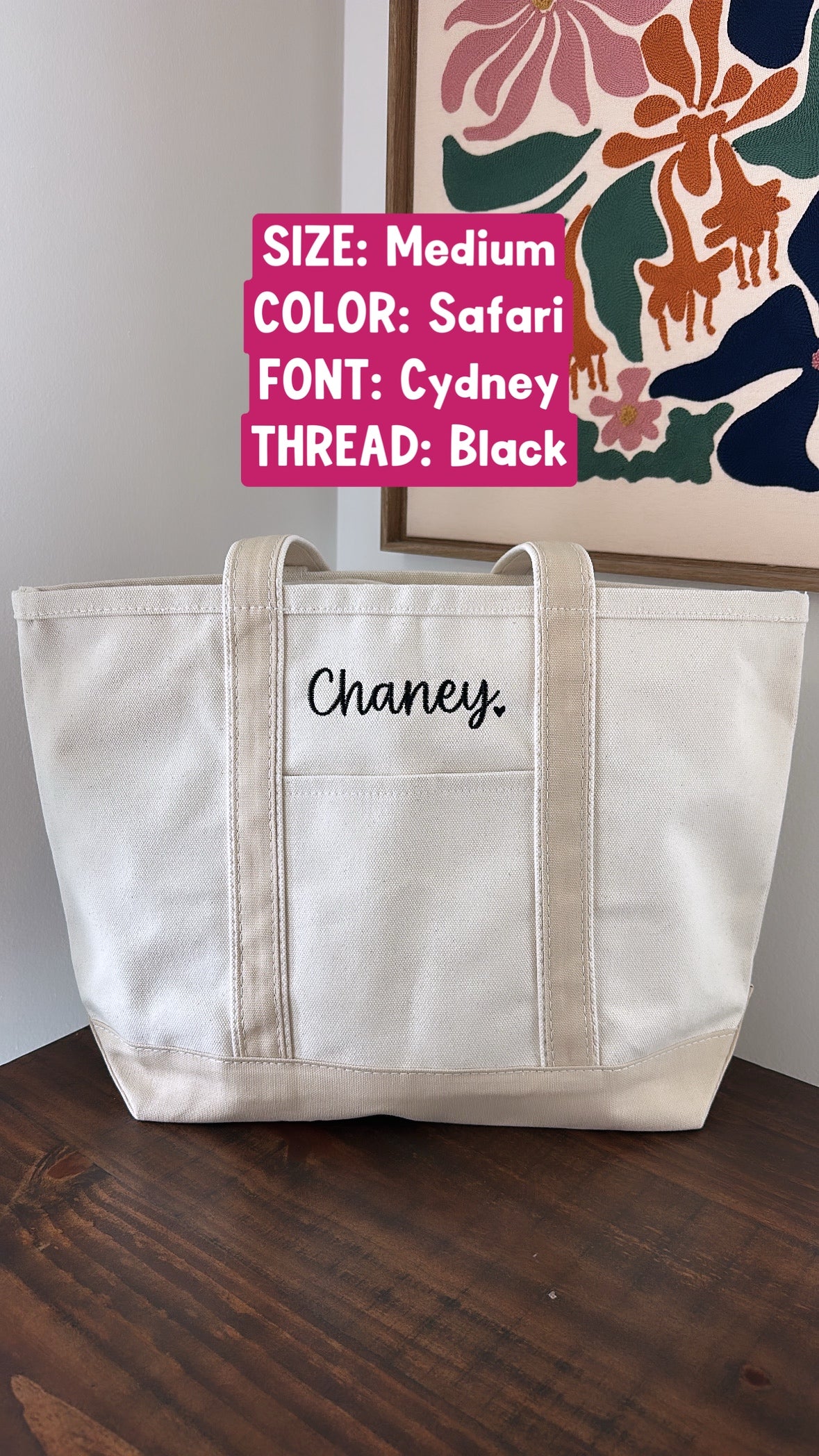 Medium Name Tote Bag