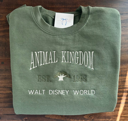 Animal Kingdom Park Inspired Sweatshirt - Embroidered