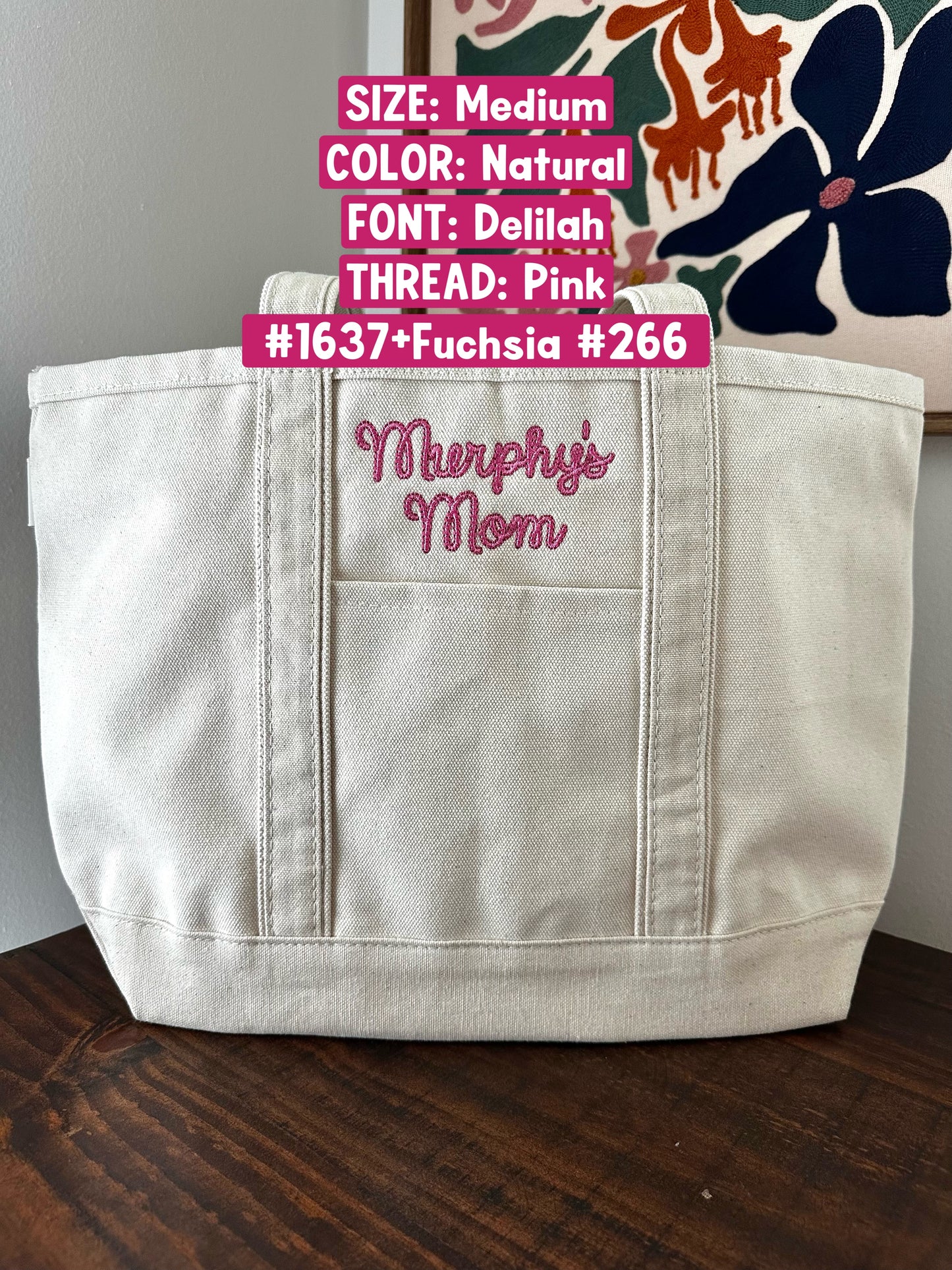 Medium Name Tote Bag