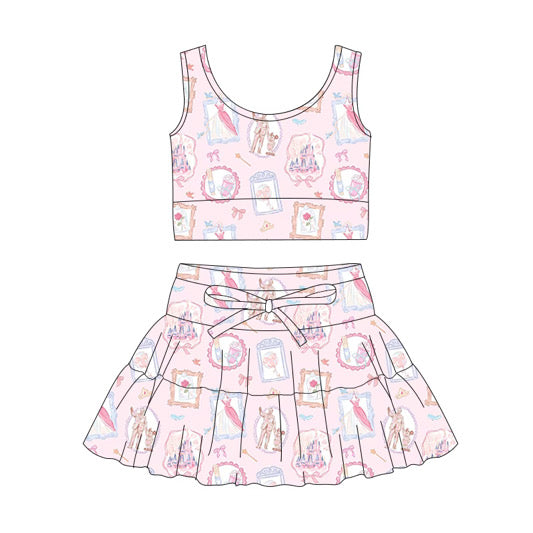 Active Tulle Skort Set - Classic Pink Castle