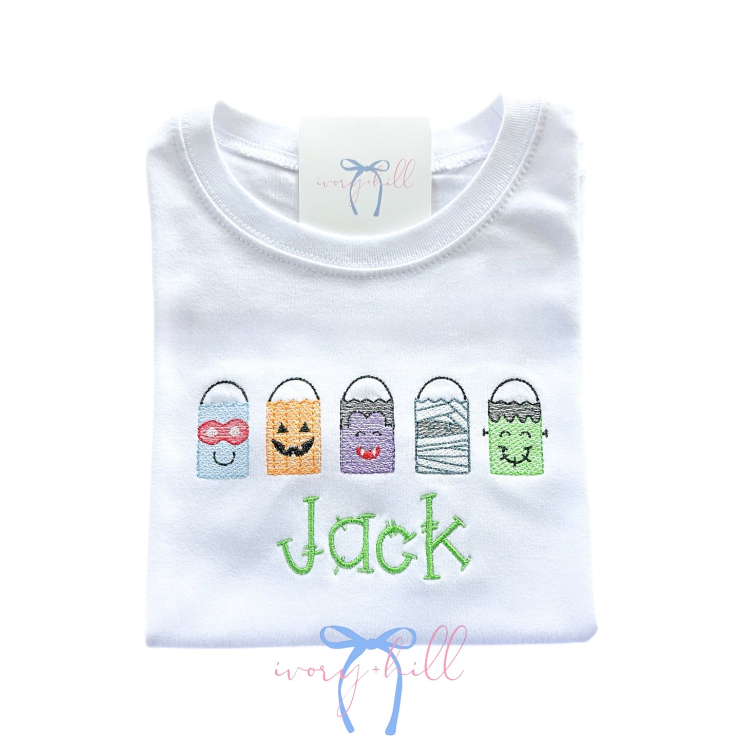 Boys Halloween Treat Bags Personalized Shirt