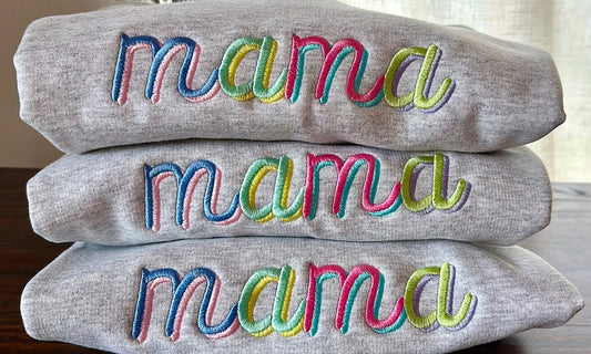 Colorful Customized Name Sweatshirt Ash Grey